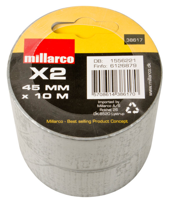Gaffatape 45 mm x 10 m 2-pk